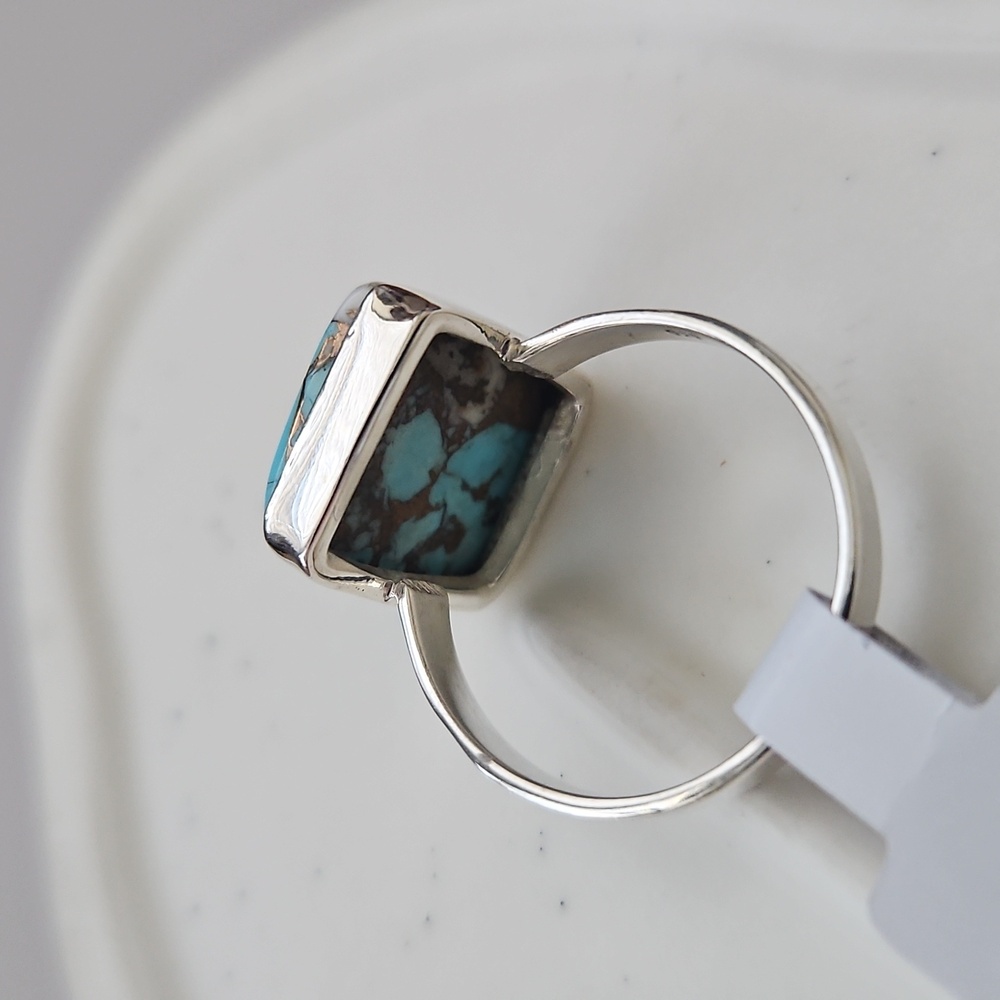 Cotton Candy Turquoise Square Ring - image 4